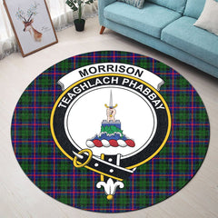 Morrison Modern Tartan Crest Round Rug
