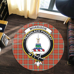 Morrison Red Ancient Tartan Crest Round Rug