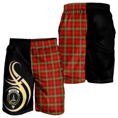 Morrison Red Modern Tartan Crest Men's Short PM8