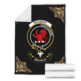 Moubray Crest Tartan Premium Blanket Black