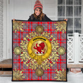 Moubray Tartan Crest Premium Quilt - Gold Thistle Style