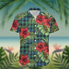 Mowat (of Inglistoun) Tartan Hawaiian Shirt Hibiscus, Coconut, Parrot, Pineapple - Tropical Garden Shirt