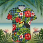 Mowat (of Inglistoun) Tartan Hawaiian Shirt Hibiscus, Coconut, Parrot, Pineapple - Tropical Garden Shirt