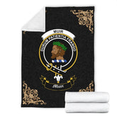 Muir Crest Tartan Premium Blanket Black