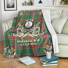 Muirhead Tartan Gold Courage Symbol Blanket