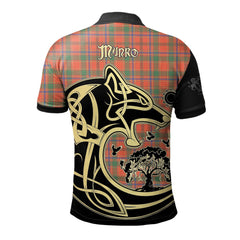 Munro Ancient Tartan Polo Shirt Viking Wolf
