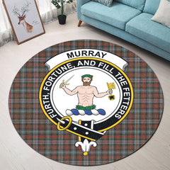 Murray of Atholl Weathered Tartan Crest Round Rug