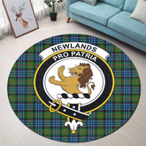 Newlands of Lauriston Tartan Crest Round Rug