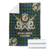 Newlands of Lauriston Tartan Gold Courage Symbol Blanket
