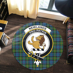 Newlands of Lauriston Tartan Crest Round Rug