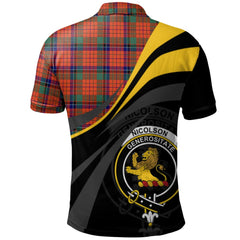 Nicolson Ancient Tartan Polo Shirt - Royal Coat Of Arms Style