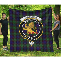 Nicolson Green Hunting Tartan Quilt