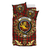 Nicolson (MacNicol) 02 Tartan Crest Bedding Set - Golden Thistle Style