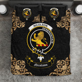 Nicolson Crest Black Bedding Set