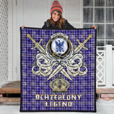 Ochterlony Tartan Crest Legend Gold Royal Premium Quilt