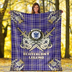 Ochterlony Tartan Gold Courage Symbol Blanket