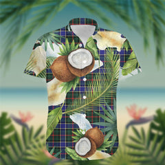 Ogilvie Tartan Hawaiian Shirt Hibiscus, Coconut, Parrot, Pineapple - Tropical Garden Shirt