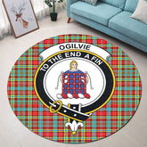 Ogilvie Tartan Crest Round Rug