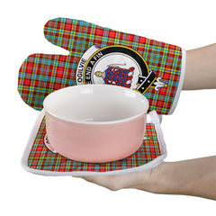 Ogilvie Tartan Crest Oven Mitt And Pot Holder (2 Oven Mitts + 1 Pot Holder)