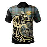 Paisley Tartan Polo Shirt Viking Wolf