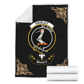 Paisley (or Pasley) Crest Tartan Premium Blanket Black