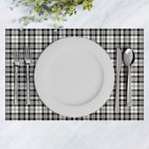 Scott Black & White Modern Tartan Placemat