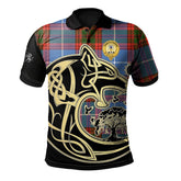 Preston Tartan Polo Shirt Viking Wolf