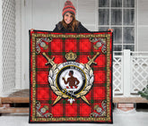 Darroch (Gourock) Tartan Crest Premium Quilt - Celtic Thistle Style