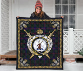 Davidson Modern Tartan Crest Premium Quilt - Celtic Thistle Style