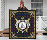 Fleming Tartan Crest Premium Quilt - Celtic Thistle Style
