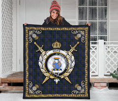 Hope Tartan Crest Premium Quilt - Celtic Thistle Style