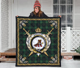 MacAulay Hunting Ancient Tartan Crest Premium Quilt - Celtic Thistle Style
