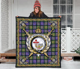 MacDonald Ancient Tartan Crest Premium Quilt - Celtic Thistle Style