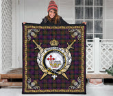 MacDonald Modern Tartan Crest Premium Quilt - Celtic Thistle Style