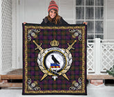 MacDonnell of Glengarry Modern Tartan Crest Premium Quilt - Celtic Thistle Style