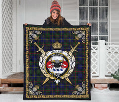 MacLeod of Harris Modern Tartan Crest Premium Quilt - Celtic Thistle Style