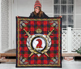 MacNicol (of Scorrybreac) Tartan Crest Premium Quilt - Celtic Thistle Style