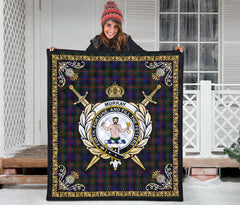 Murray of Atholl Modern Tartan Crest Premium Quilt - Celtic Thistle Style
