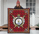 Murray of Tulloch Modern Tartan Crest Premium Quilt - Celtic Thistle Style