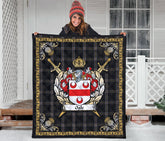 Ogle Tartan Crest Premium Quilt - Celtic Thistle Style