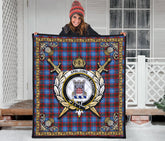Spalding Tartan Crest Premium Quilt - Celtic Thistle Style