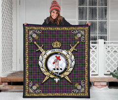 Tailyour (or Taylor) Tartan Crest Premium Quilt - Celtic Thistle Style