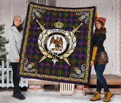 Chalmers (Balnacraig) Tartan Crest Premium Quilt - Celtic Thistle Style