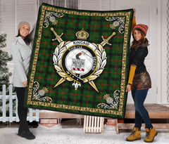 Kincaid Tartan Crest Premium Quilt - Celtic Thistle Style
