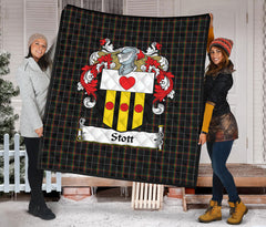 Stott Family Tartan Crest Quilt