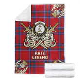 Rait Tartan Gold Courage Symbol Blanket