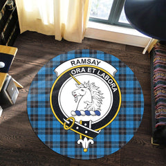 Ramsay Blue Ancient Tartan Crest Round Rug