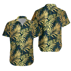 Richard of Wales Tartan Vintage Leaves Hawaiian Shirt