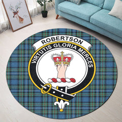 Robertson Hunting Ancient Tartan Crest Round Rug