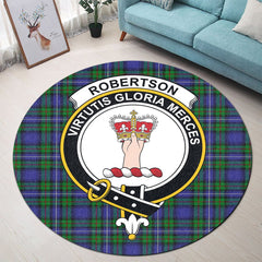 Robertson Hunting Modern Tartan Crest Round Rug